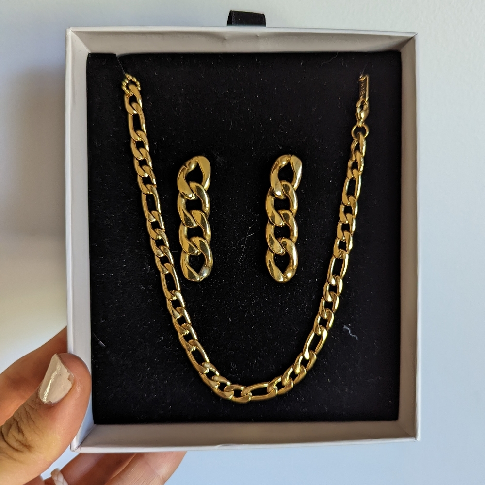 Hey Maeve Rum & Cigar Earrings and Necklace